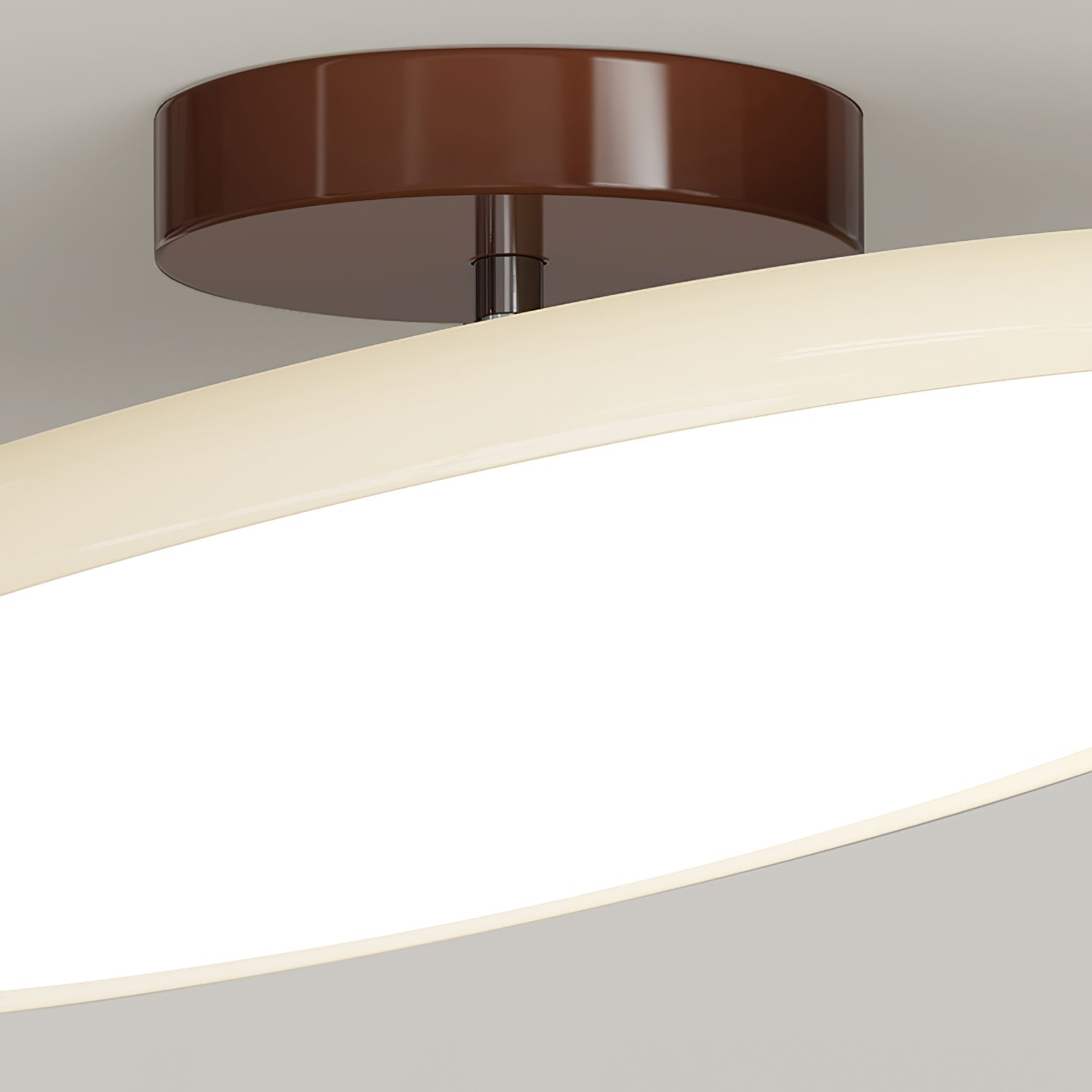 Ceiling Lamp Minimalist Round Disc with Adjustable Head and Remote Dimmer