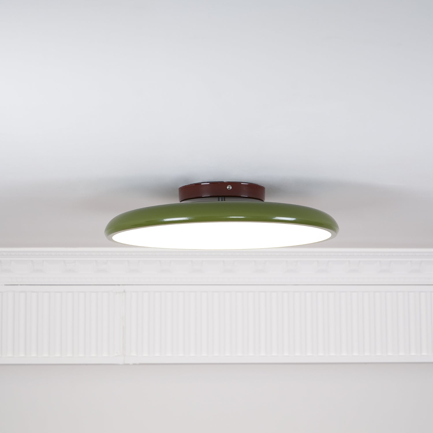 Ceiling Lamp Minimalist Round Disc with Adjustable Head and Remote Dimmer
