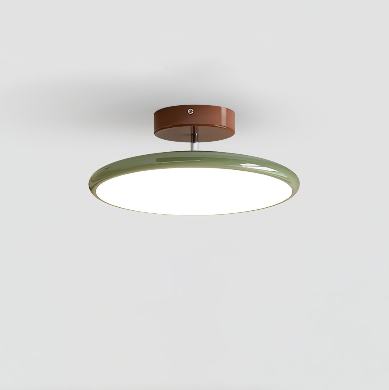 Ceiling Lamp Minimalist Round Disc with Adjustable Head and Remote Dimmer