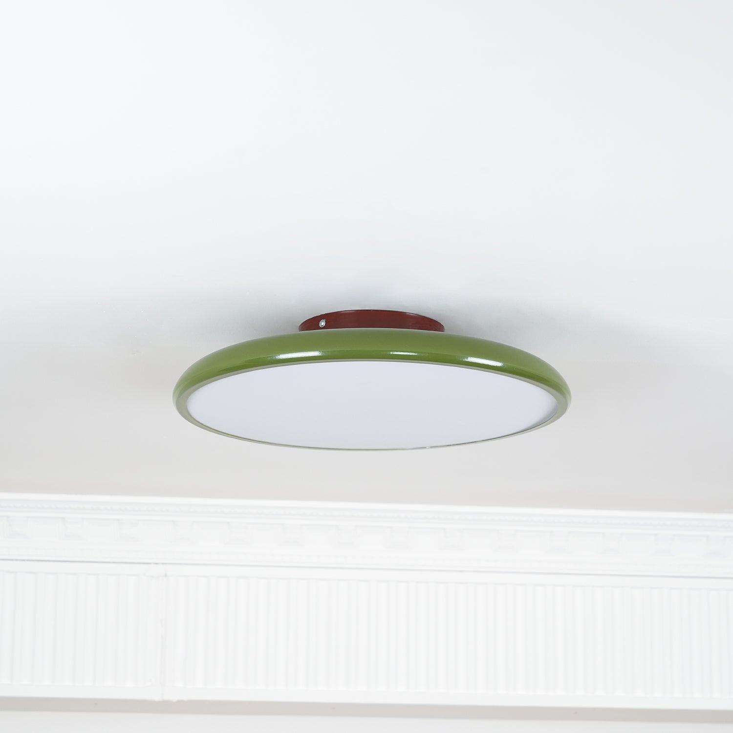 Ceiling Lamp Minimalist Round Disc with Adjustable Head and Remote Dimmer