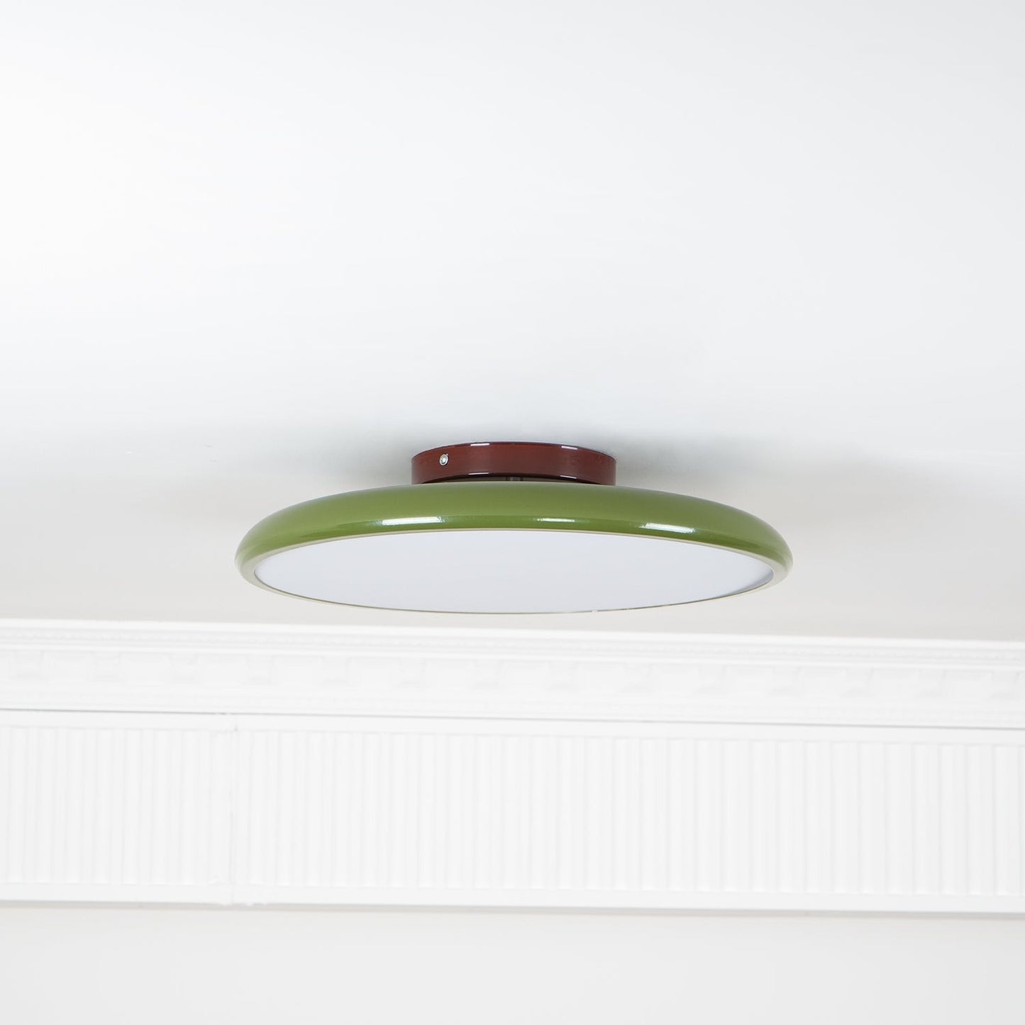Ceiling Lamp Minimalist Round Disc with Adjustable Head and Remote Dimmer