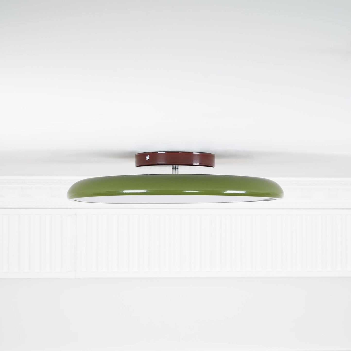 Ceiling Lamp Minimalist Round Disc with Adjustable Head and Remote Dimmer