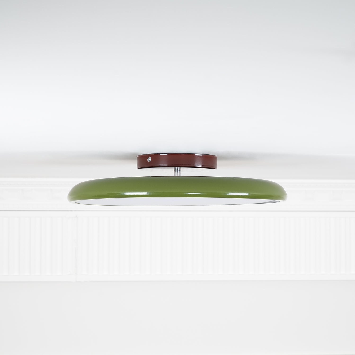 Ceiling Lamp Minimalist Round Disc with Adjustable Head and Remote Dimmer