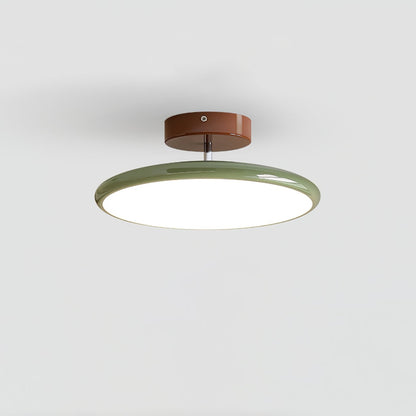 Ceiling Lamp Minimalist Round Disc with Adjustable Head and Remote Dimmer