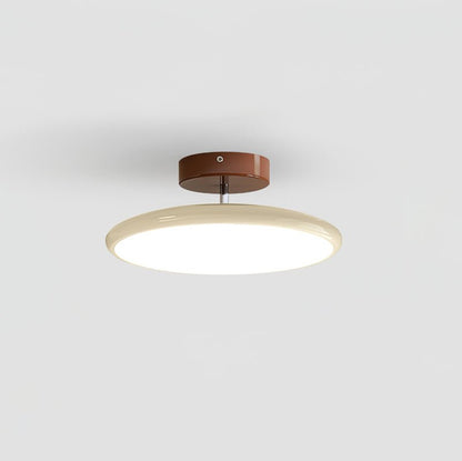 Ceiling Lamp Minimalist Round Disc with Adjustable Head and Remote Dimmer