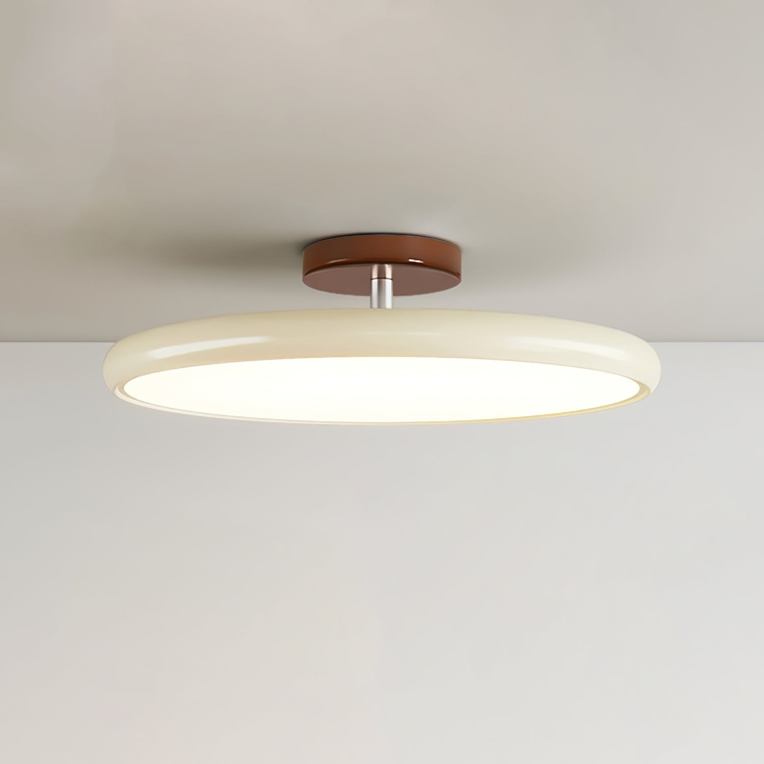 Ceiling Lamp Minimalist Round Disc with Adjustable Head and Remote Dimmer
