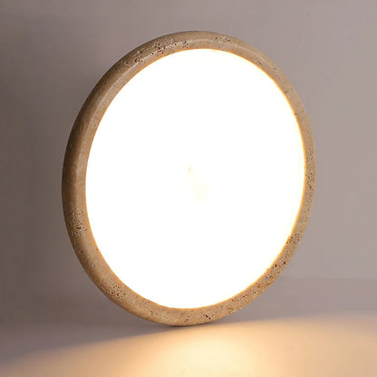Ceiling Lamp Minimalist with Stone Texture Ring and Round Diffuser