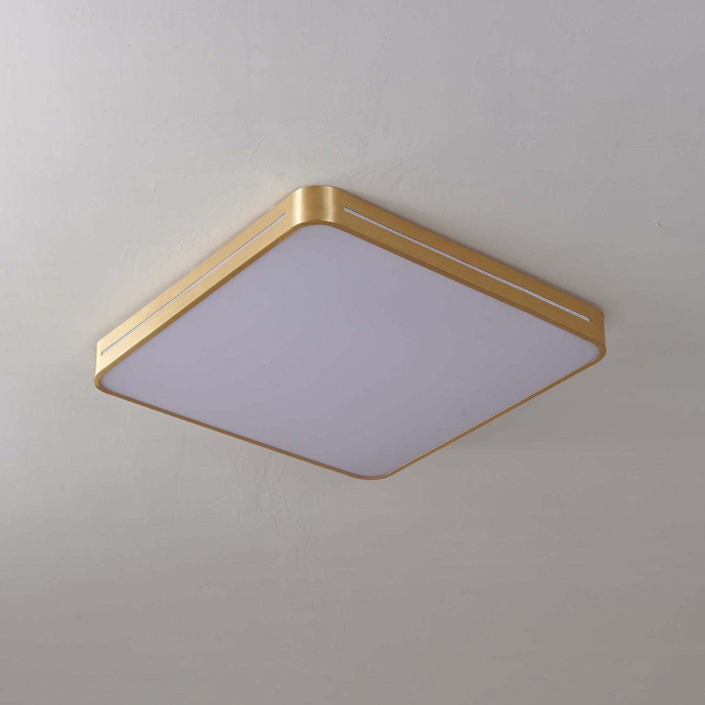 Ceiling Lamp Modern Minimalist with Brass Ring and Integrated LED