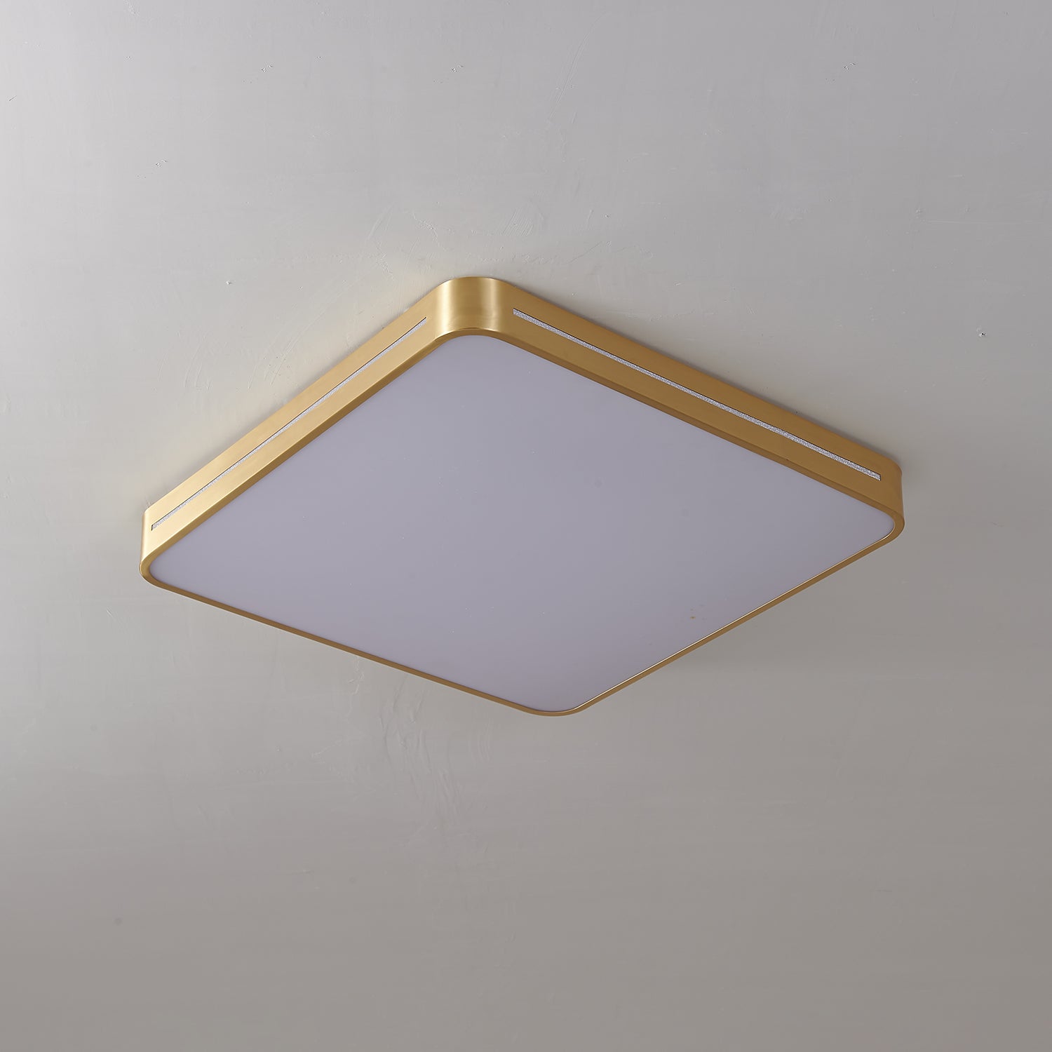 Ceiling Lamp Modern Minimalist with Brass Ring and Integrated LED