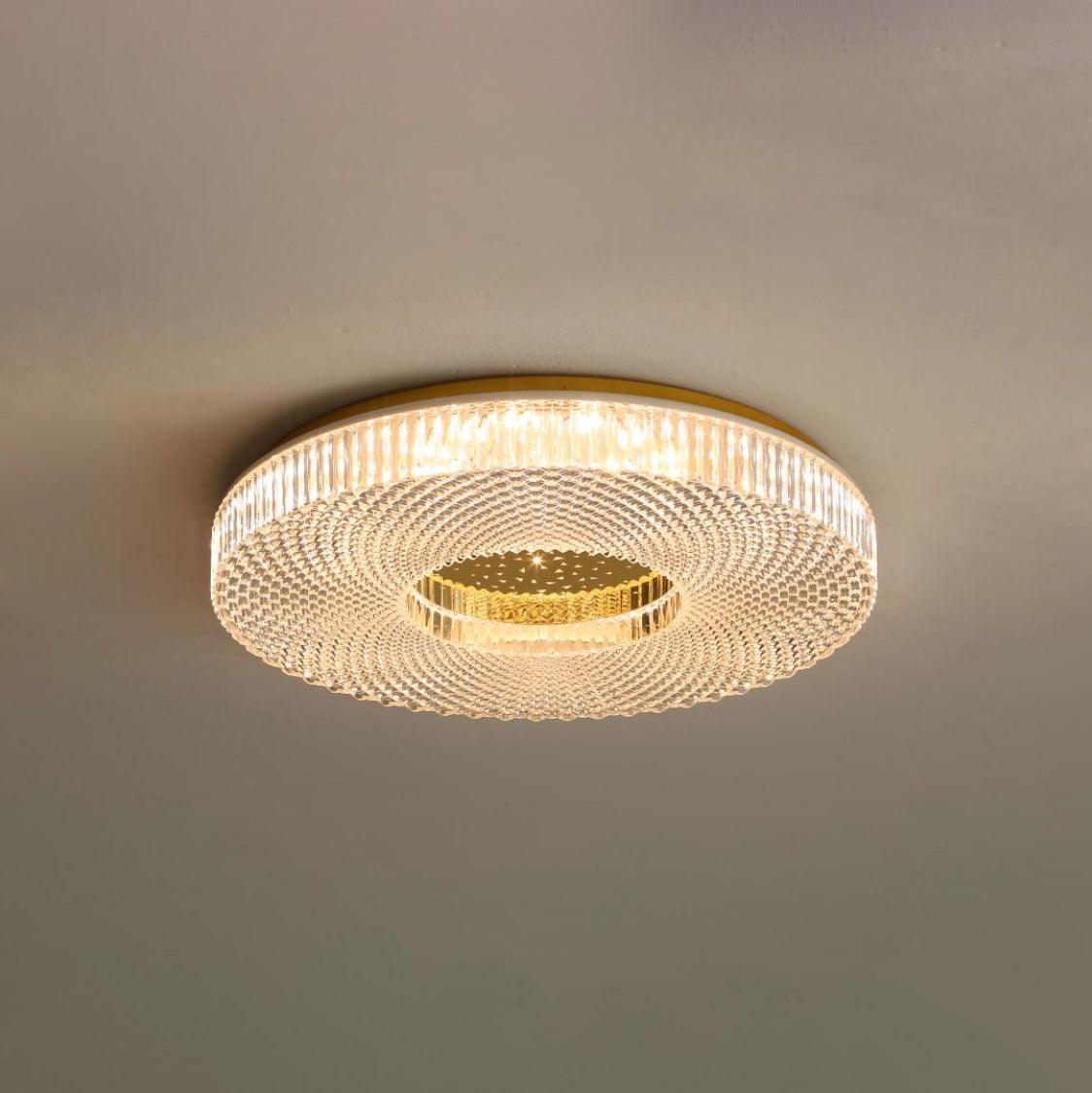 Ceiling Lamp Modern Round with Crystal Acrylic Diffuser and Integrated LED