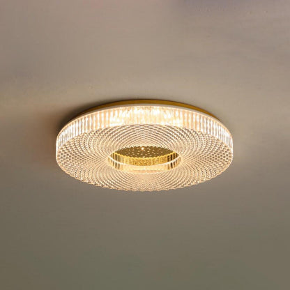 Ceiling Lamp Modern Round with Crystal Acrylic Diffuser and Integrated LED