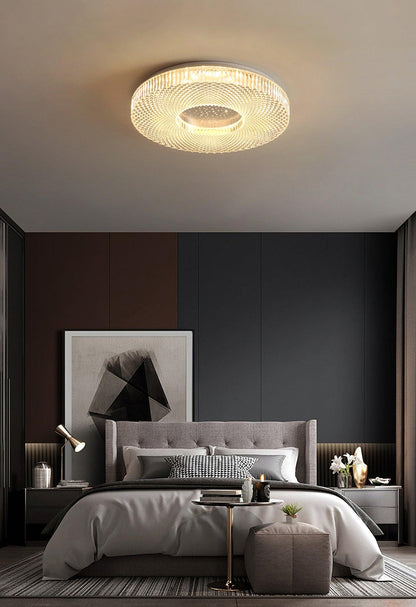 Ceiling Lamp Modern Round with Crystal Acrylic Diffuser and Integrated LED