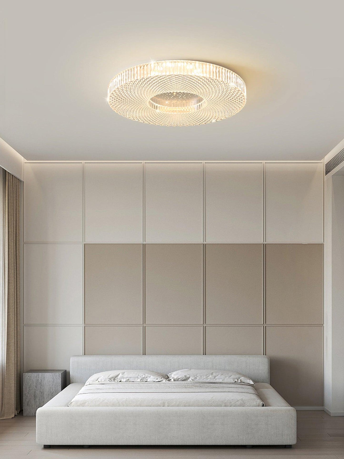 Ceiling Lamp Modern Round with Crystal Acrylic Diffuser and Integrated LED