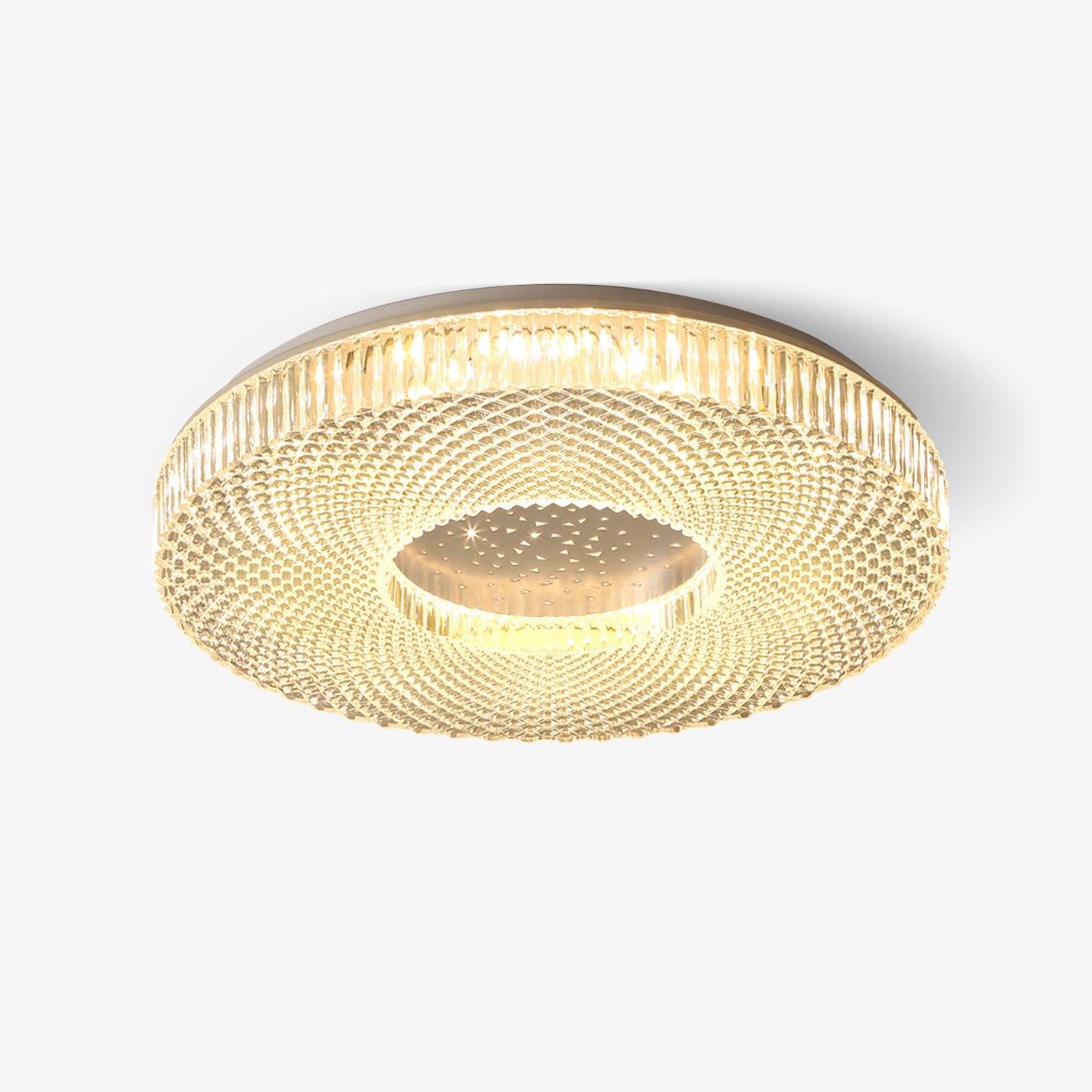 Ceiling Lamp Modern Round with Crystal Acrylic Diffuser and Integrated LED