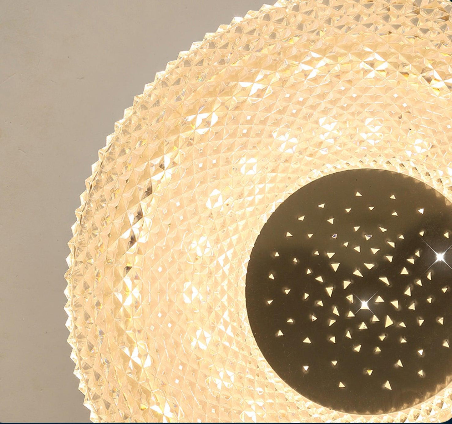 Ceiling Lamp Modern Round with Crystal Acrylic Diffuser and Integrated LED