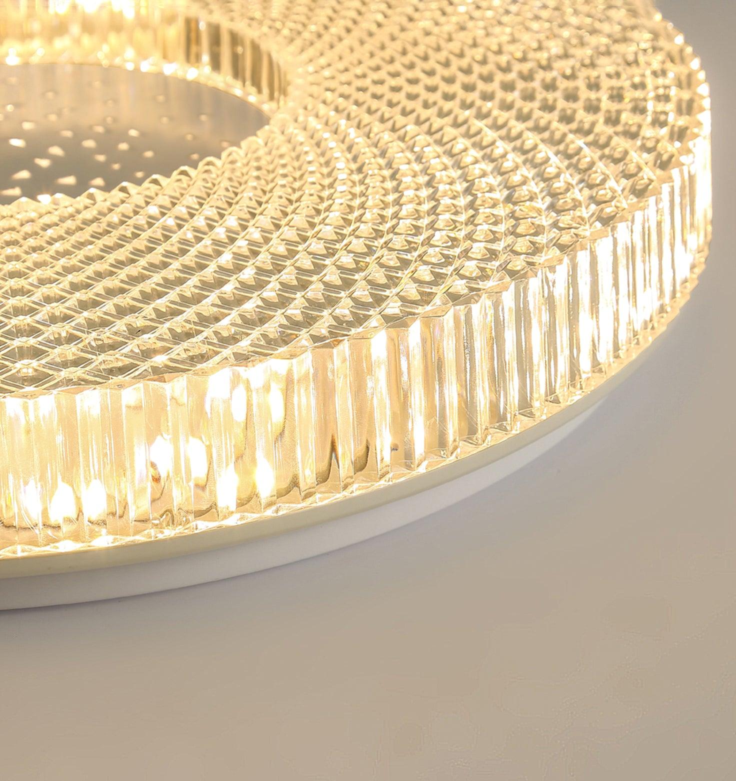 Ceiling Lamp Modern Round with Crystal Acrylic Diffuser and Integrated LED