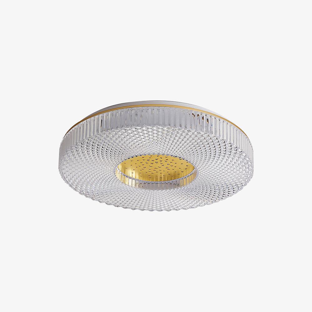 Ceiling Lamp Modern Round with Crystal Acrylic Diffuser and Integrated LED