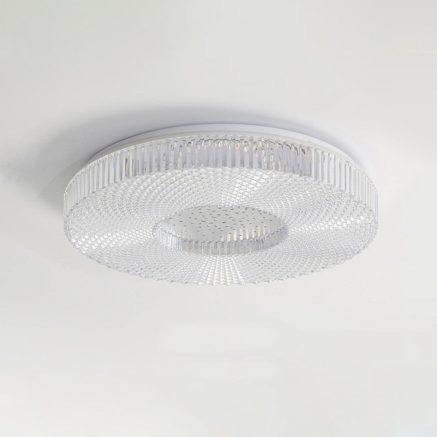 Ceiling Lamp Modern Round with Crystal Acrylic Diffuser and Integrated LED