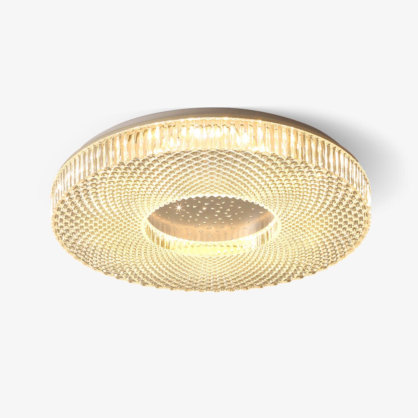 Ceiling Lamp Modern Round with Crystal Acrylic Diffuser and Integrated LED