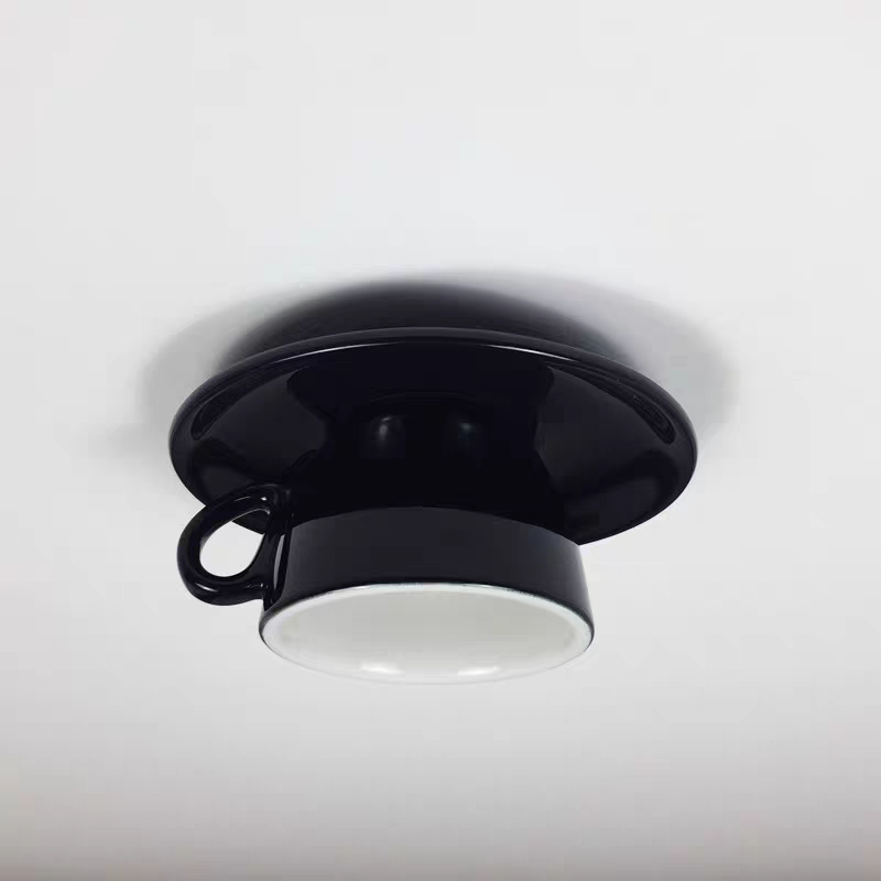 Ceiling Lamp Modern Teacup Shape Ceramic Flush Mount Light