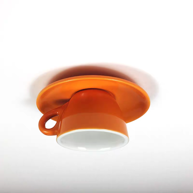 Ceiling Lamp Modern Teacup Shape Ceramic Flush Mount Light