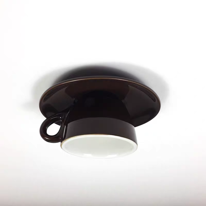 Ceiling Lamp Modern Teacup Shape Ceramic Flush Mount Light