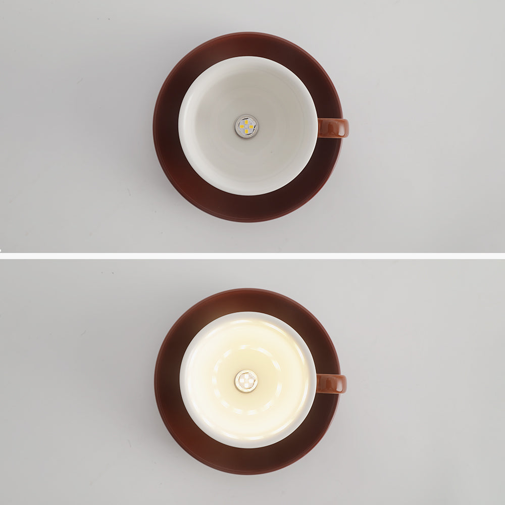 Ceiling Lamp Modern Teacup Shape Ceramic Flush Mount Light