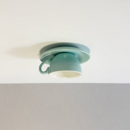 Ceiling Lamp Modern Teacup Shape Ceramic Flush Mount Light