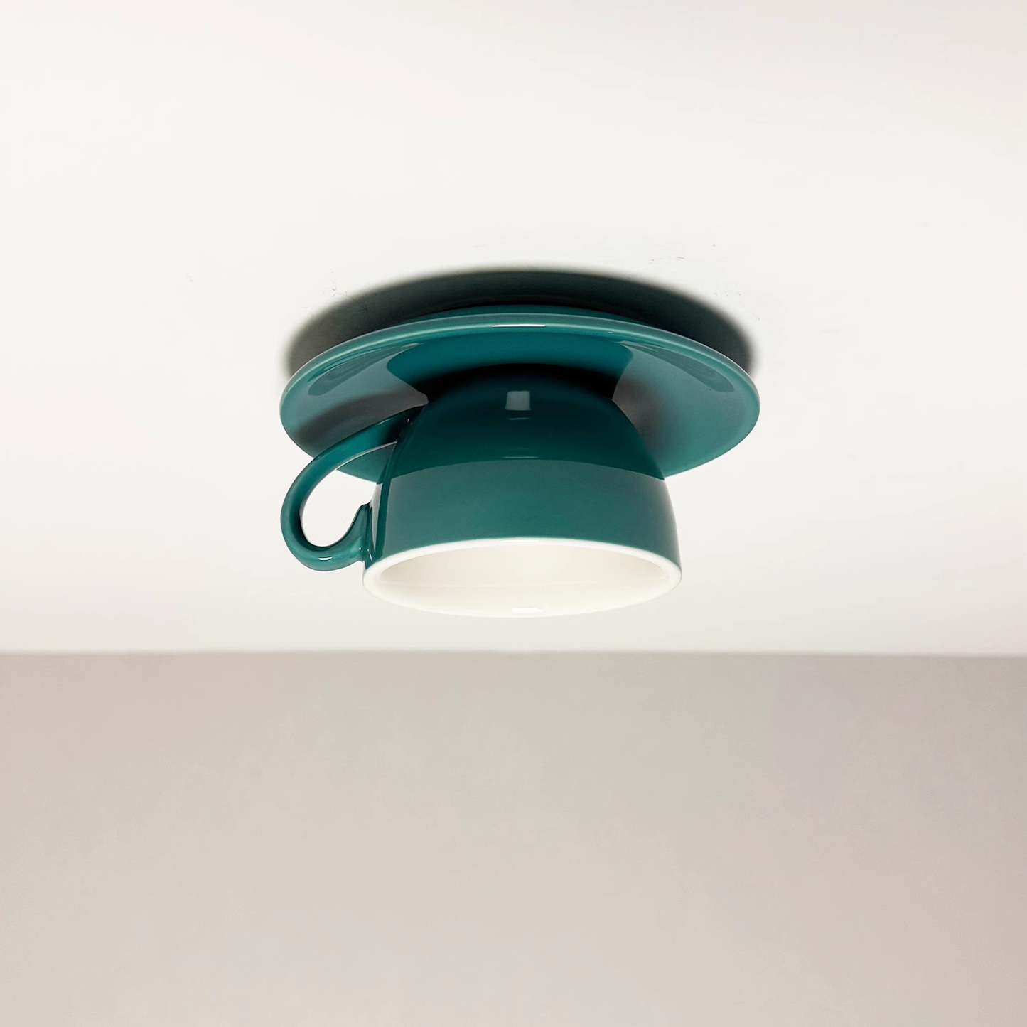 Ceiling Lamp Modern Teacup Shape Ceramic Flush Mount Light
