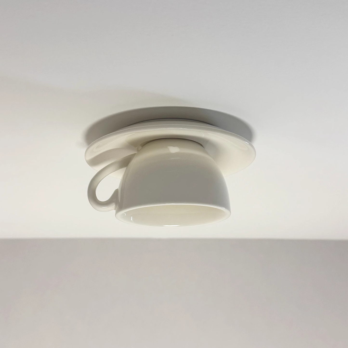 Ceiling Lamp Modern Teacup Shape Ceramic Flush Mount Light