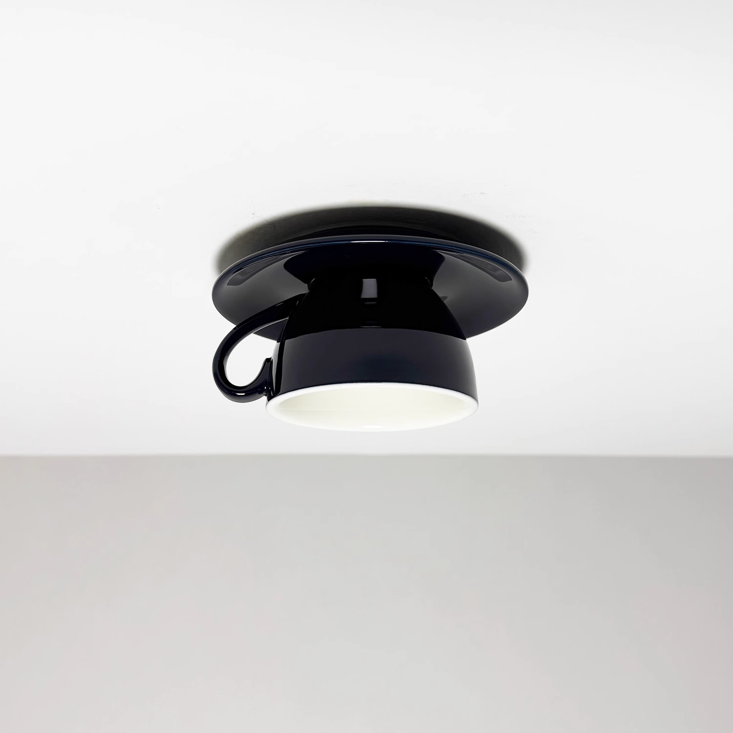 Ceiling Lamp Modern Teacup Shape Ceramic Flush Mount Light