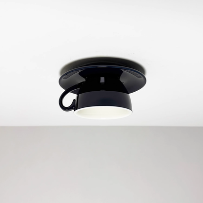Ceiling Lamp Modern Teacup Shape Ceramic Flush Mount Light