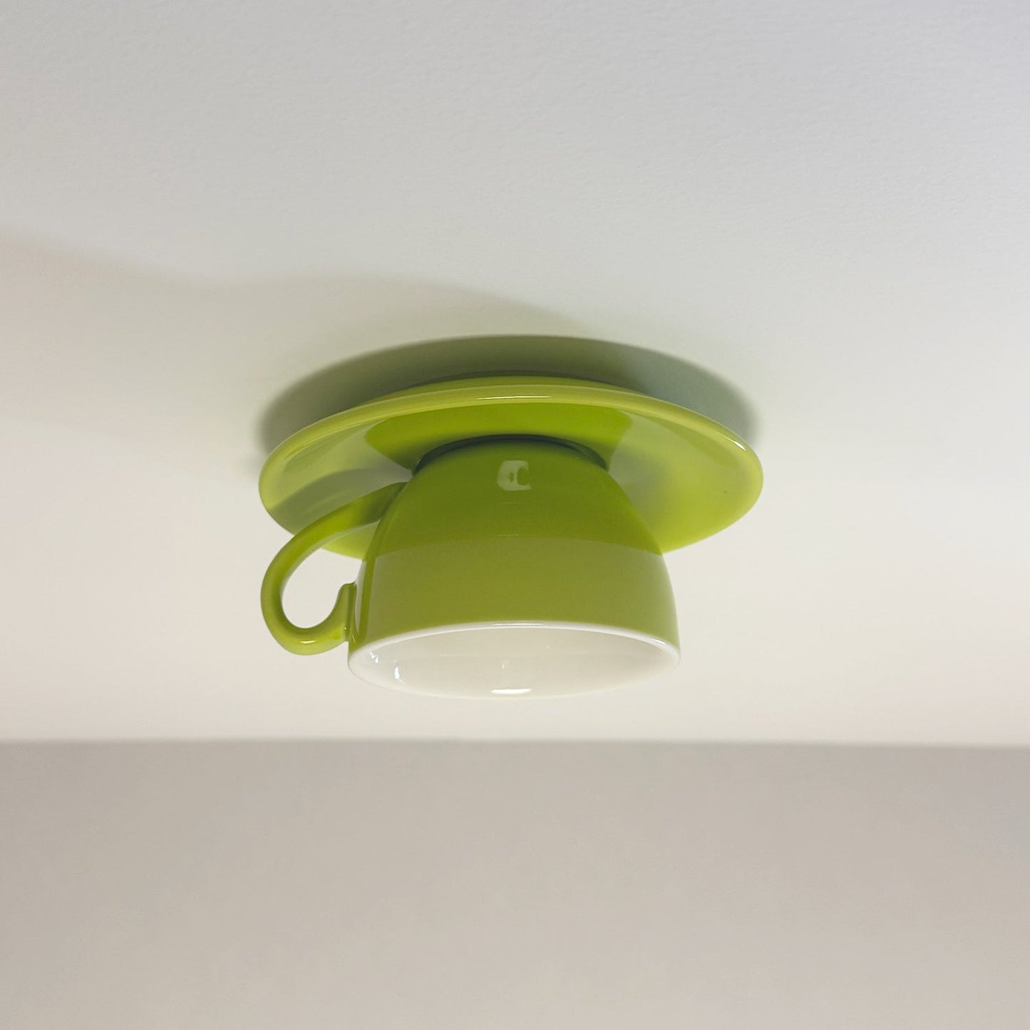 Ceiling Lamp Modern Teacup Shape Ceramic Flush Mount Light