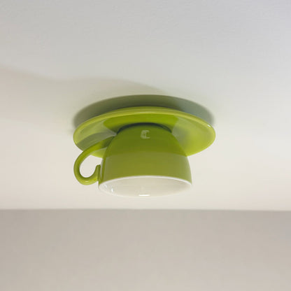 Ceiling Lamp Modern Teacup Shape Ceramic Flush Mount Light