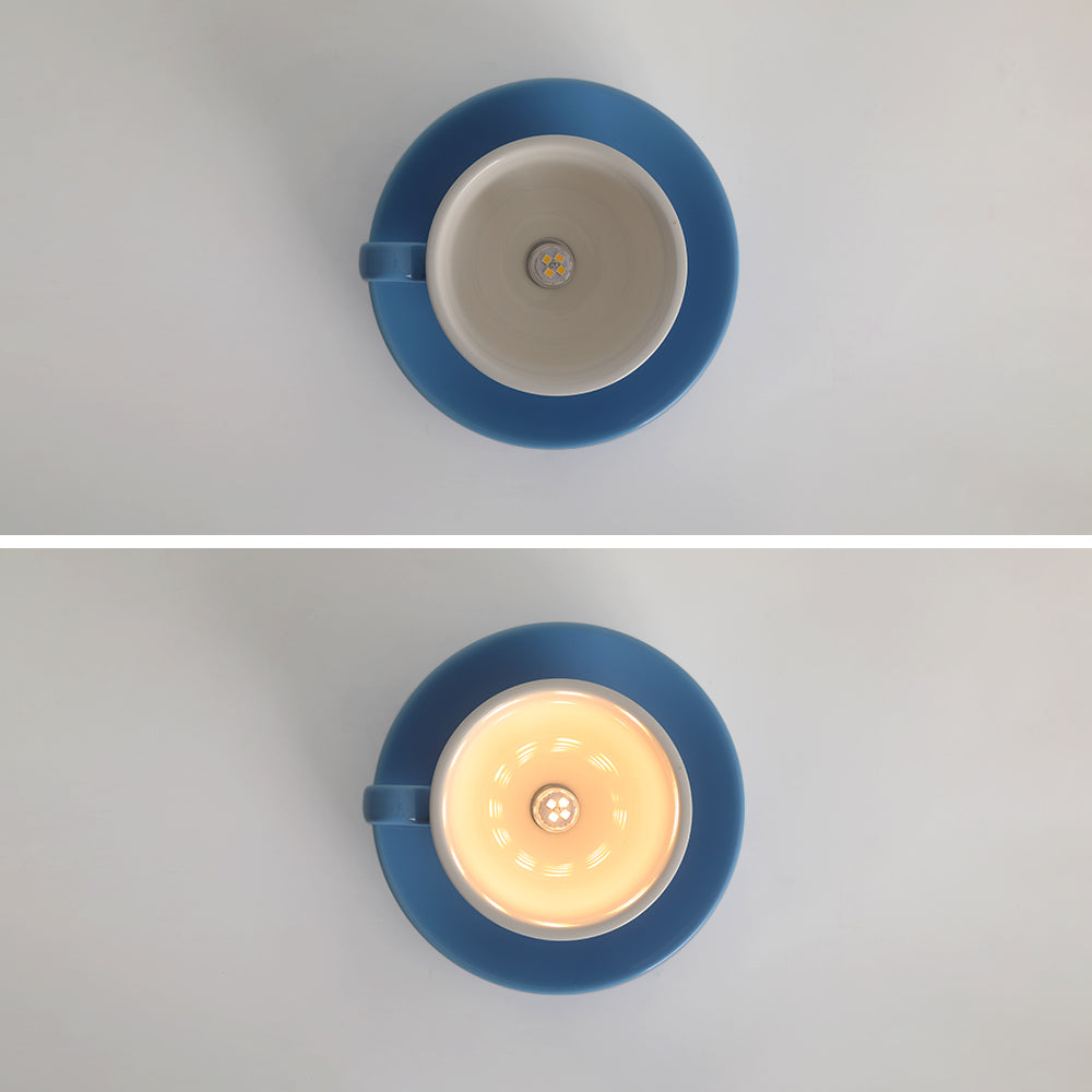 Ceiling Lamp Modern Teacup Shape Ceramic Flush Mount Light