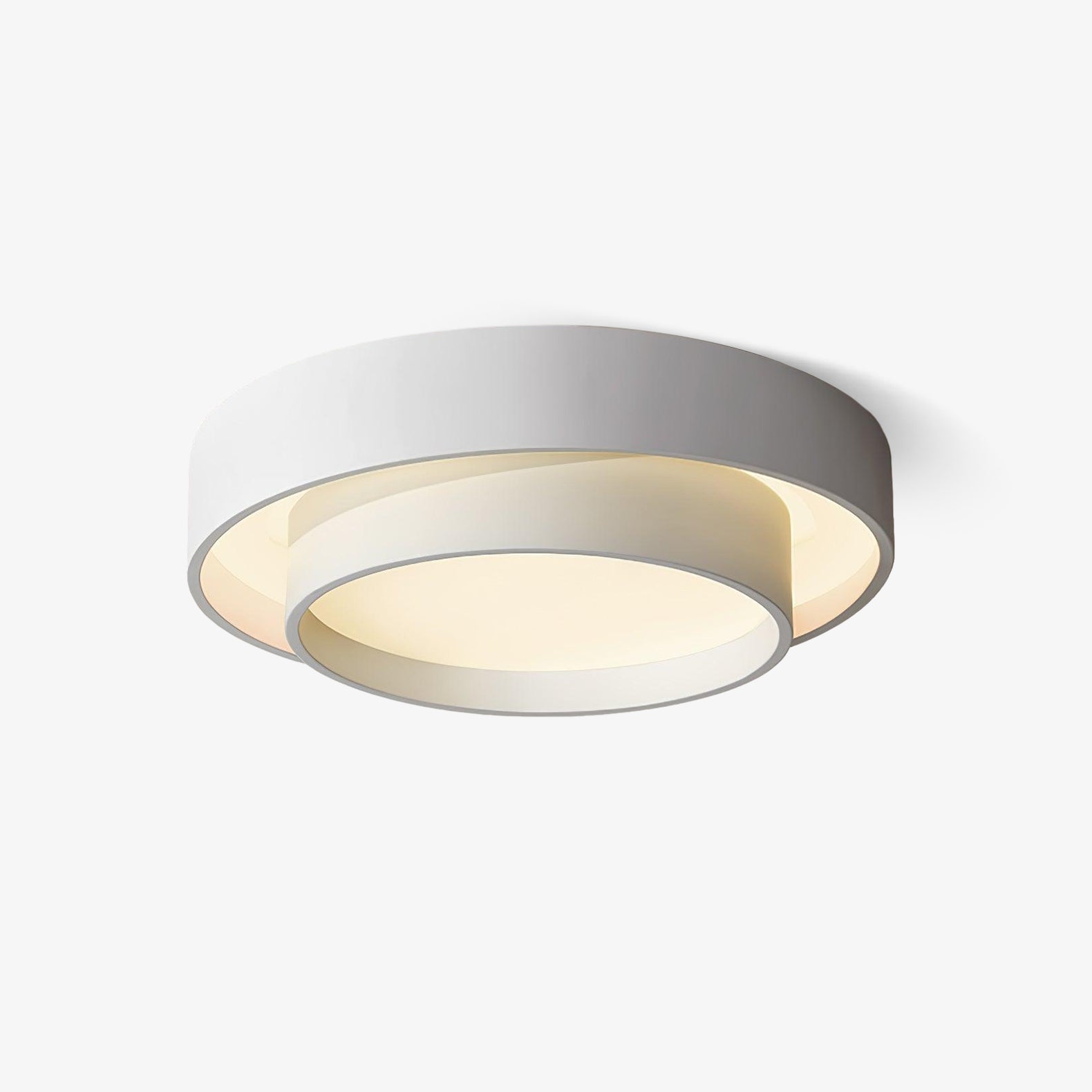 Ceiling Lamp Modern with Double Ring Design and Replaceable LED