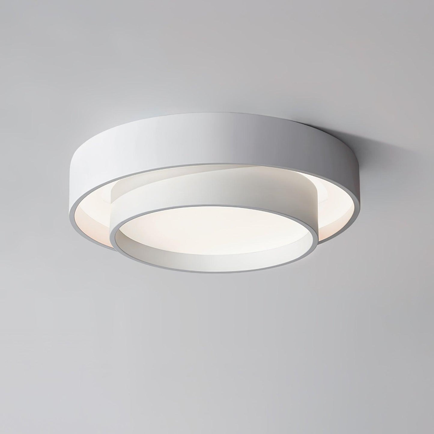 Ceiling Lamp Modern with Double Ring Design and Replaceable LED