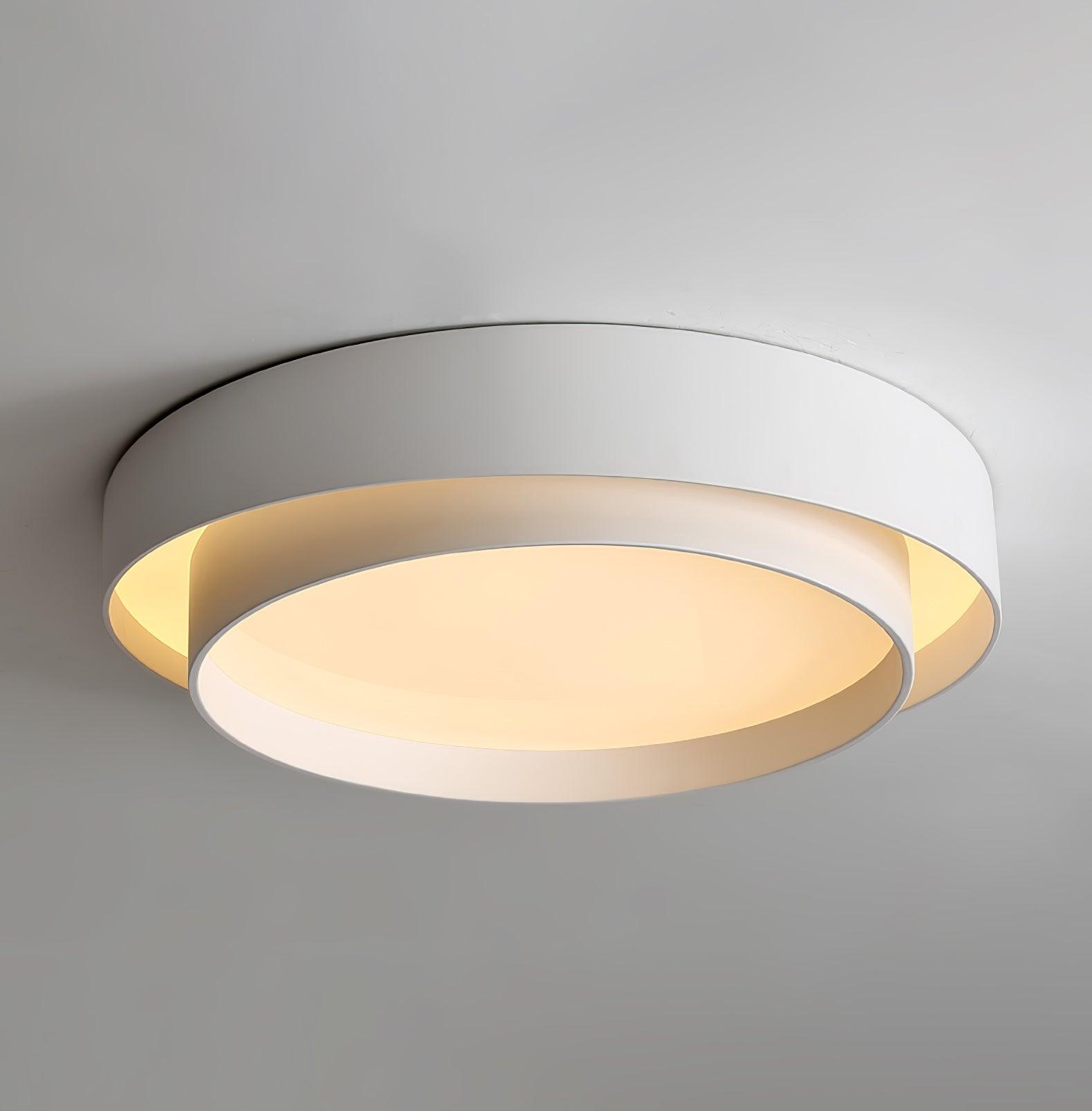 Ceiling Lamp Modern with Double Ring Design and Replaceable LED