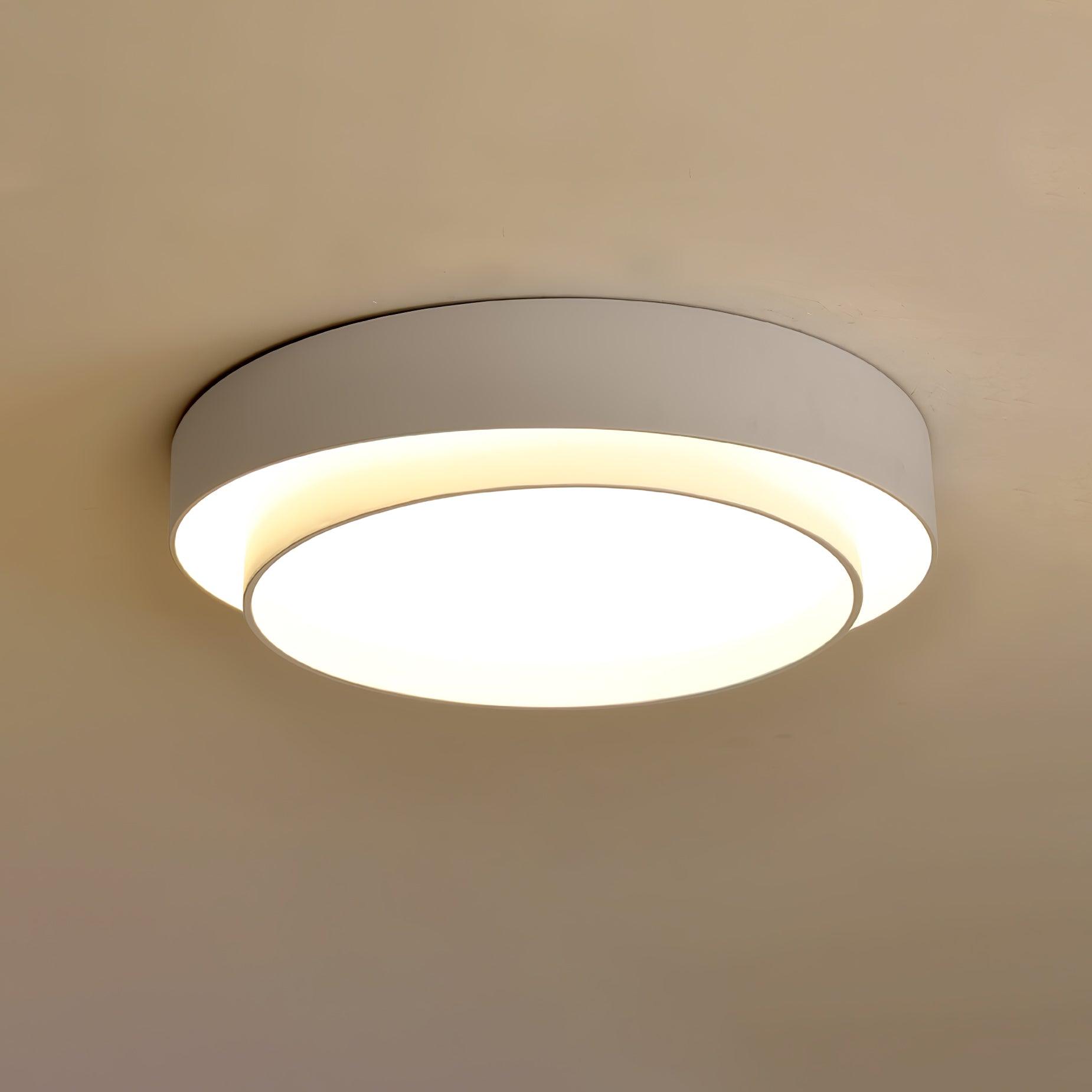 Ceiling Lamp Modern with Double Ring Design and Replaceable LED