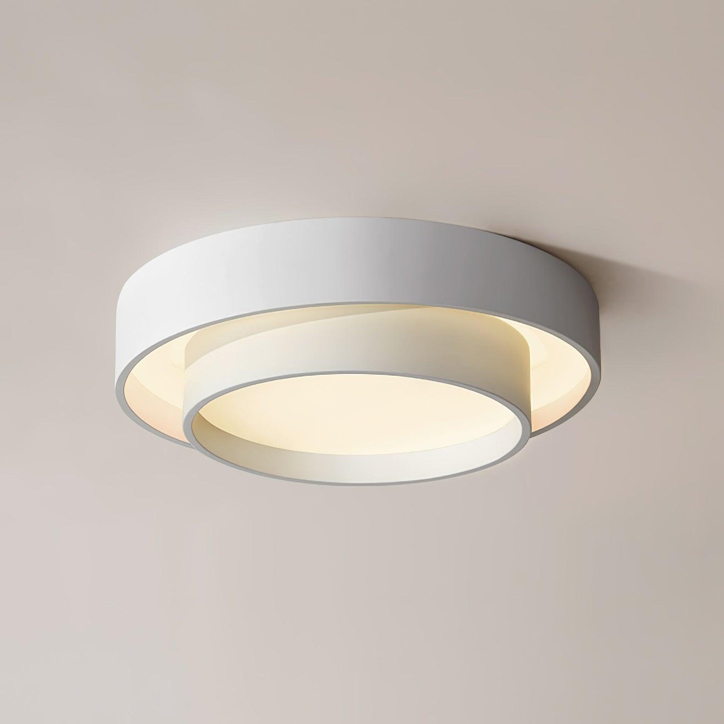 Ceiling Lamp Modern with Double Ring Design and Replaceable LED
