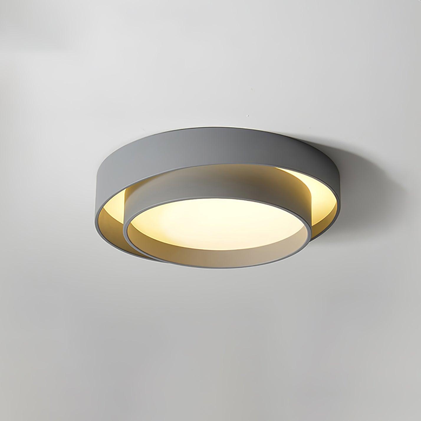 Ceiling Lamp Modern with Double Ring Design and Replaceable LED