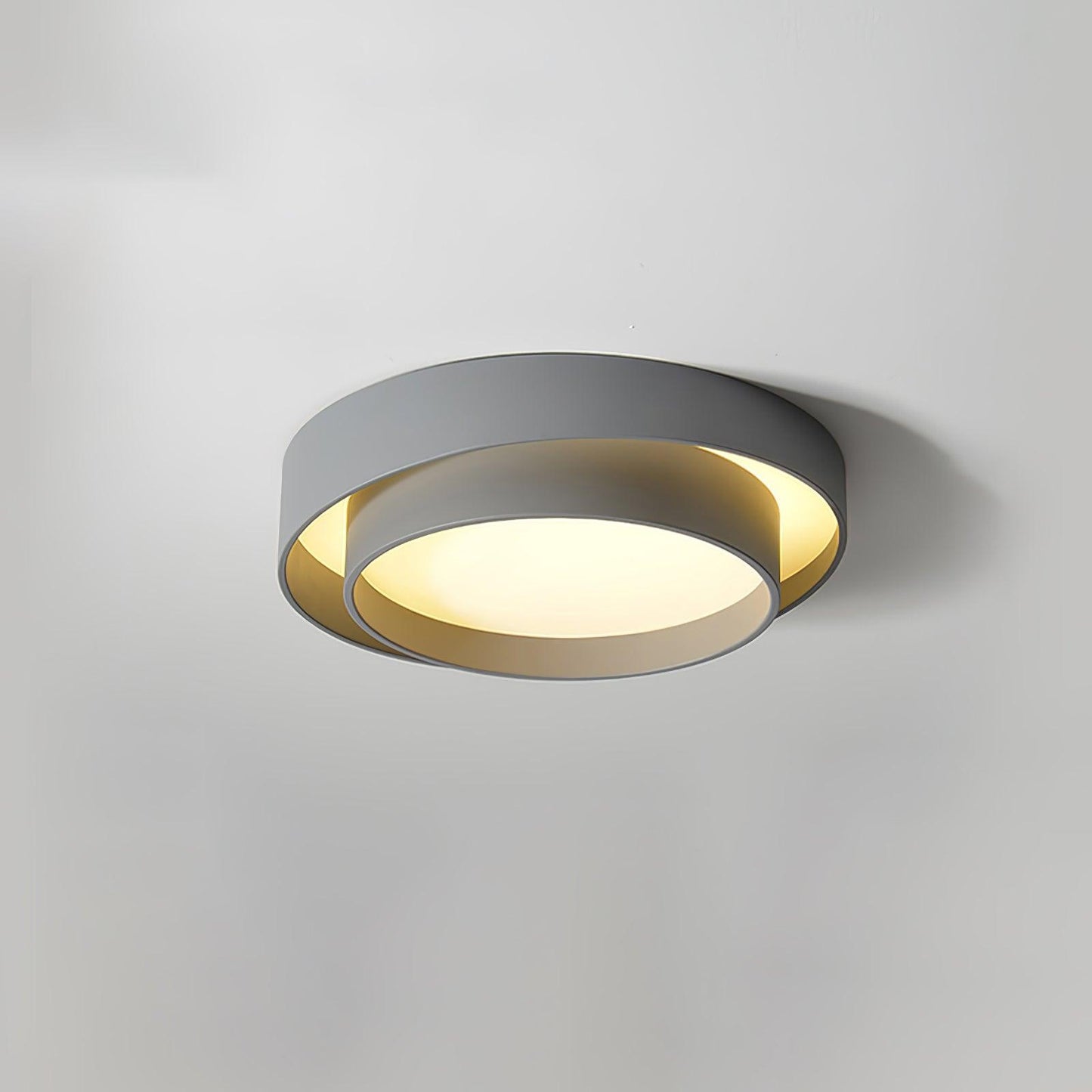 Ceiling Lamp Modern with Double Ring Design and Replaceable LED