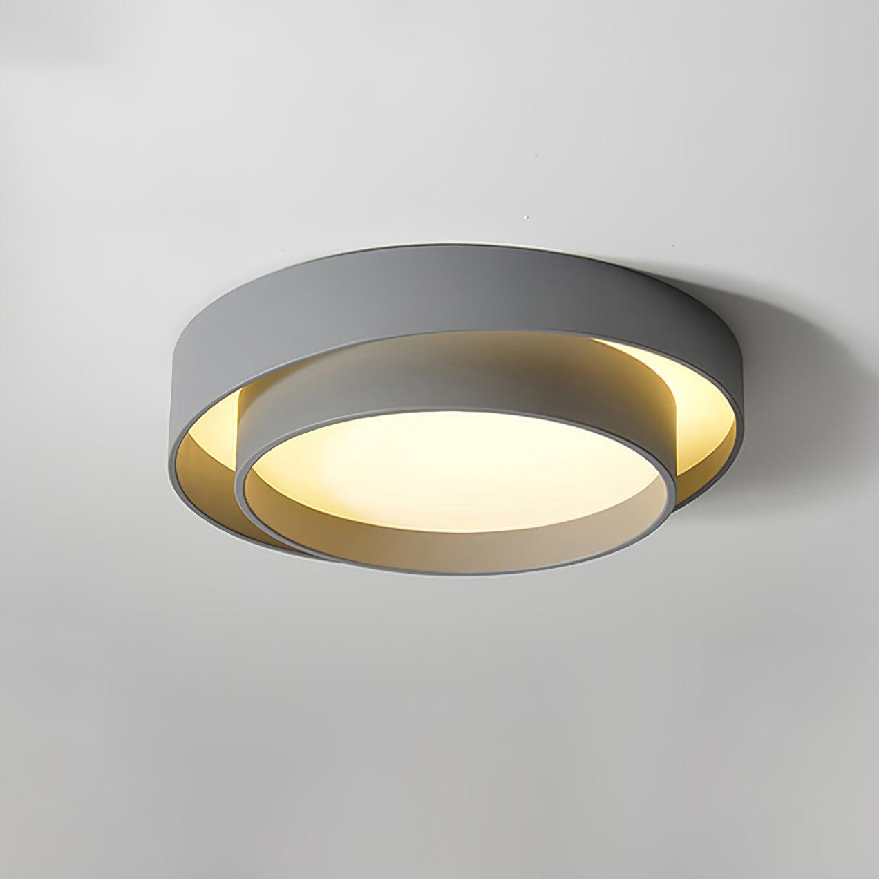 Ceiling Lamp Modern with Double Ring Design and Replaceable LED