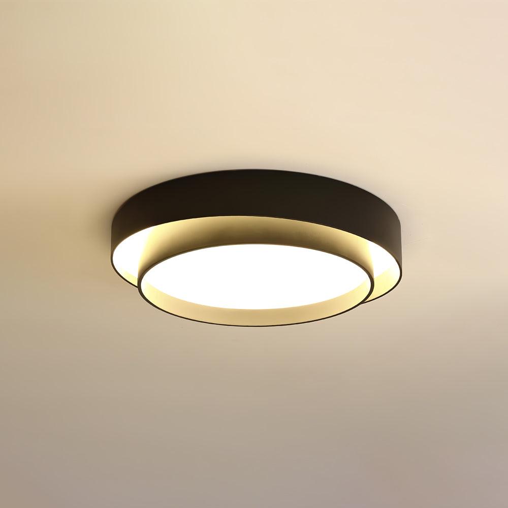 Ceiling Lamp Modern with Double Ring Design and Replaceable LED