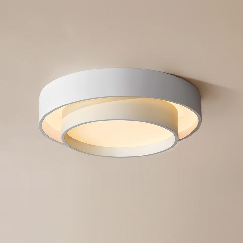 Ceiling Lamp Modern with Double Ring Design and Replaceable LED