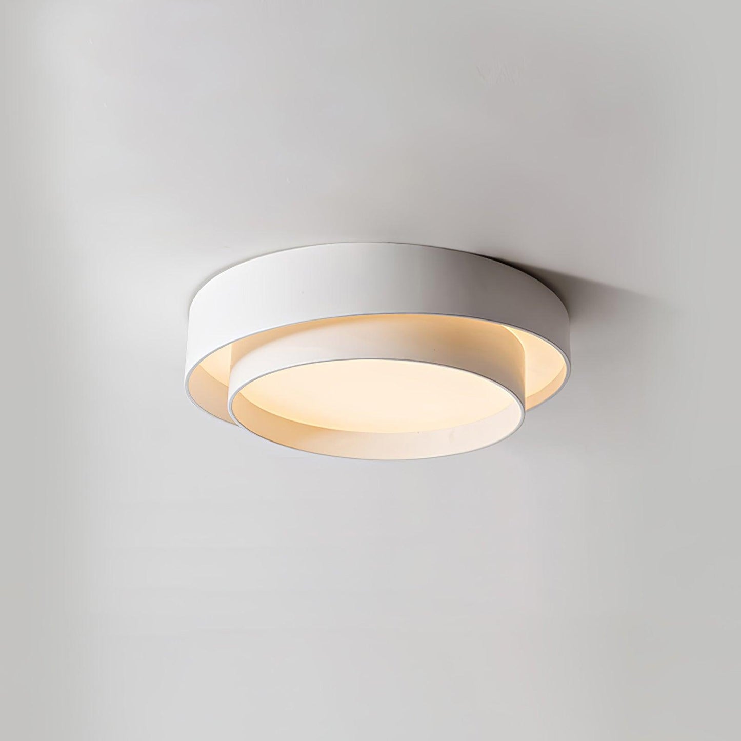 Ceiling Lamp Modern with Double Ring Design and Replaceable LED