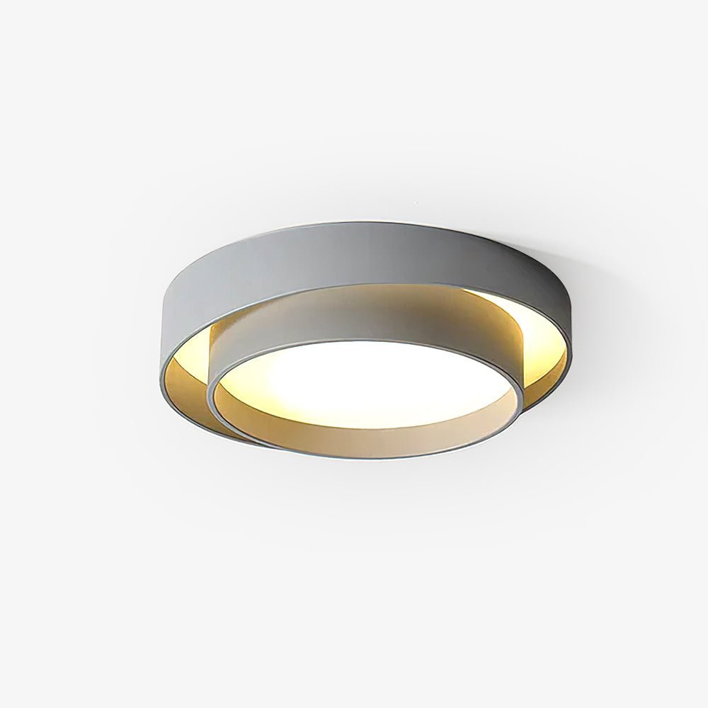 Ceiling Lamp Modern with Double Ring Design and Replaceable LED