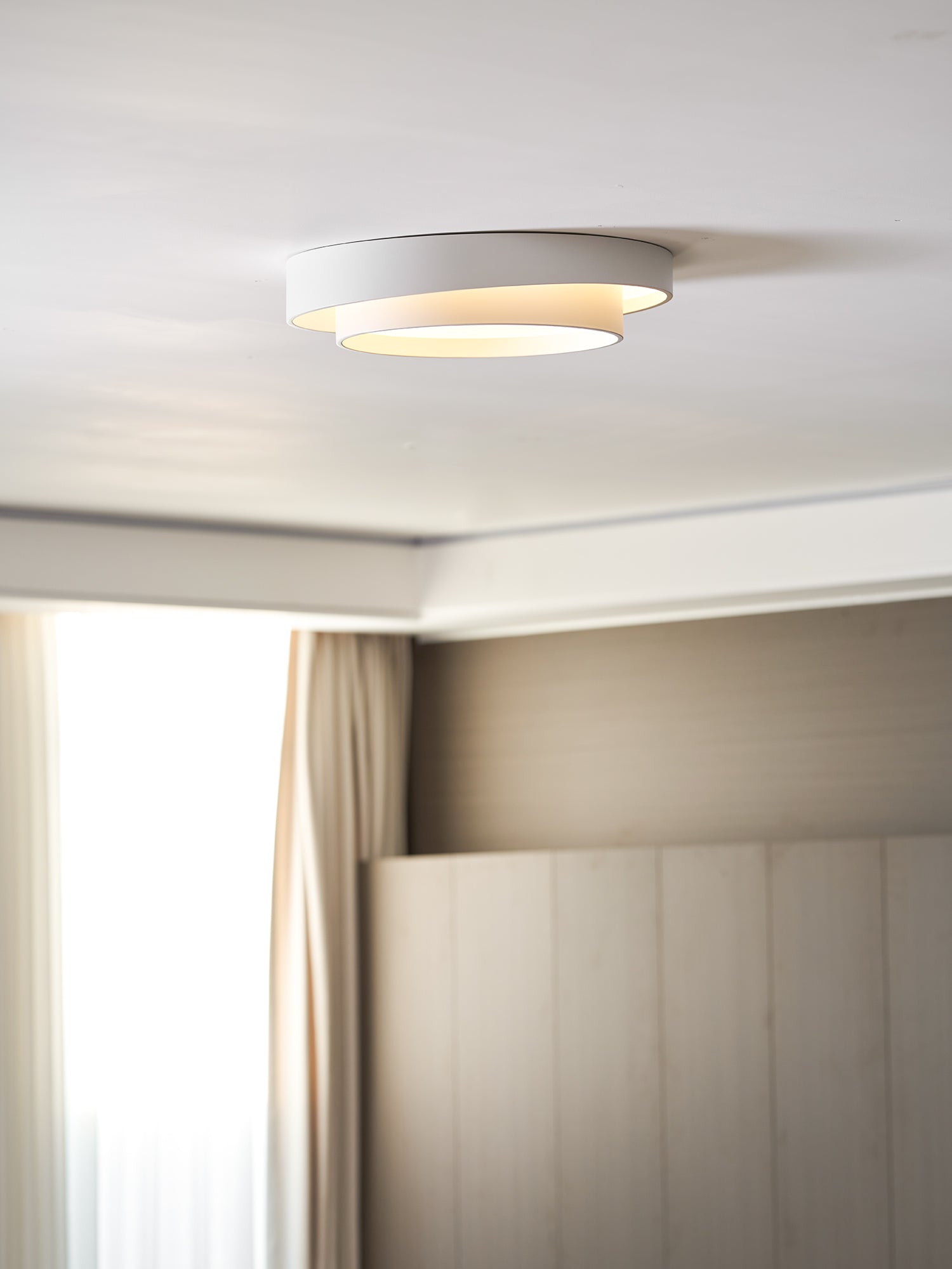 Ceiling Lamp Modern with Double Ring Design and Replaceable LED