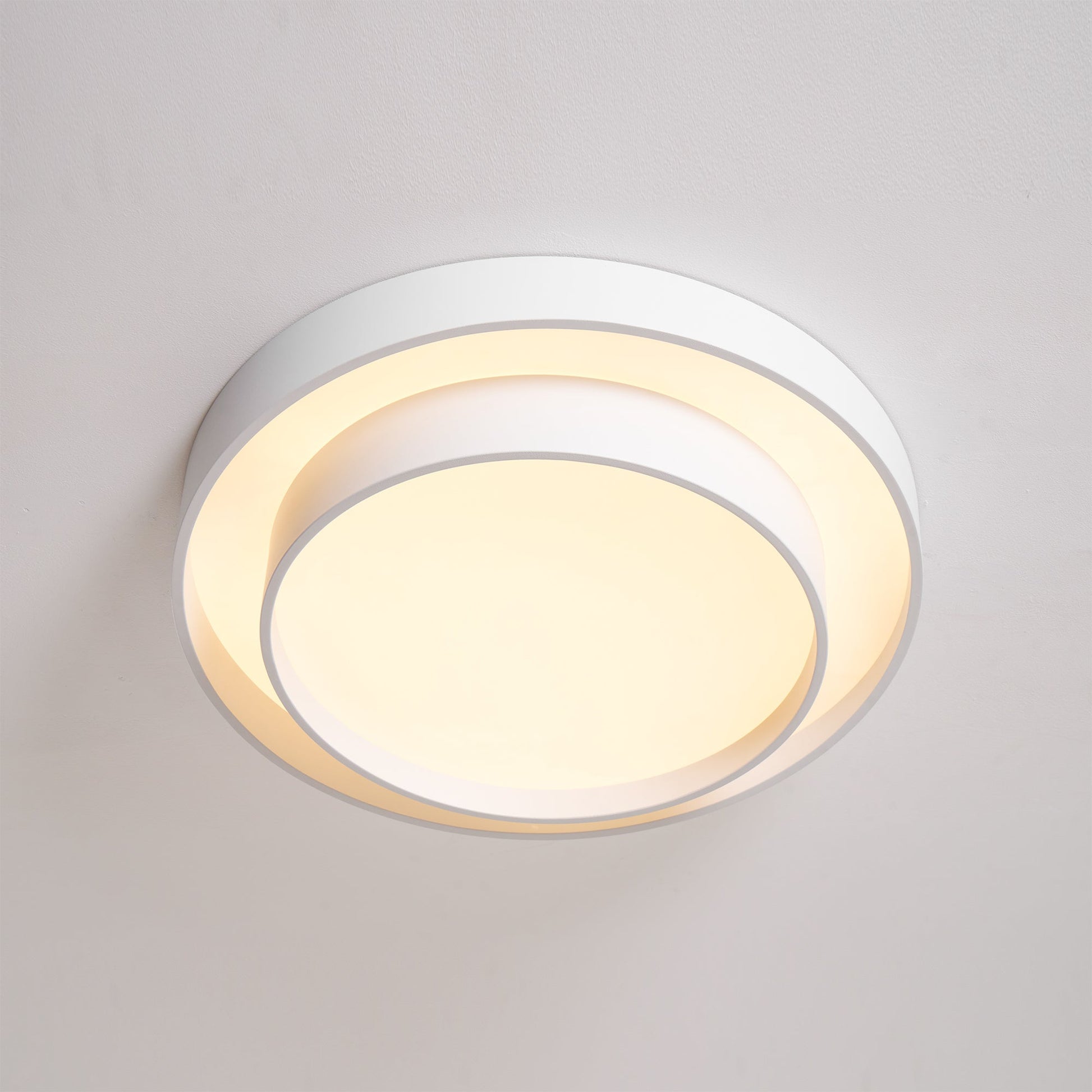 Ceiling Lamp Modern with Double Ring Design and Replaceable LED