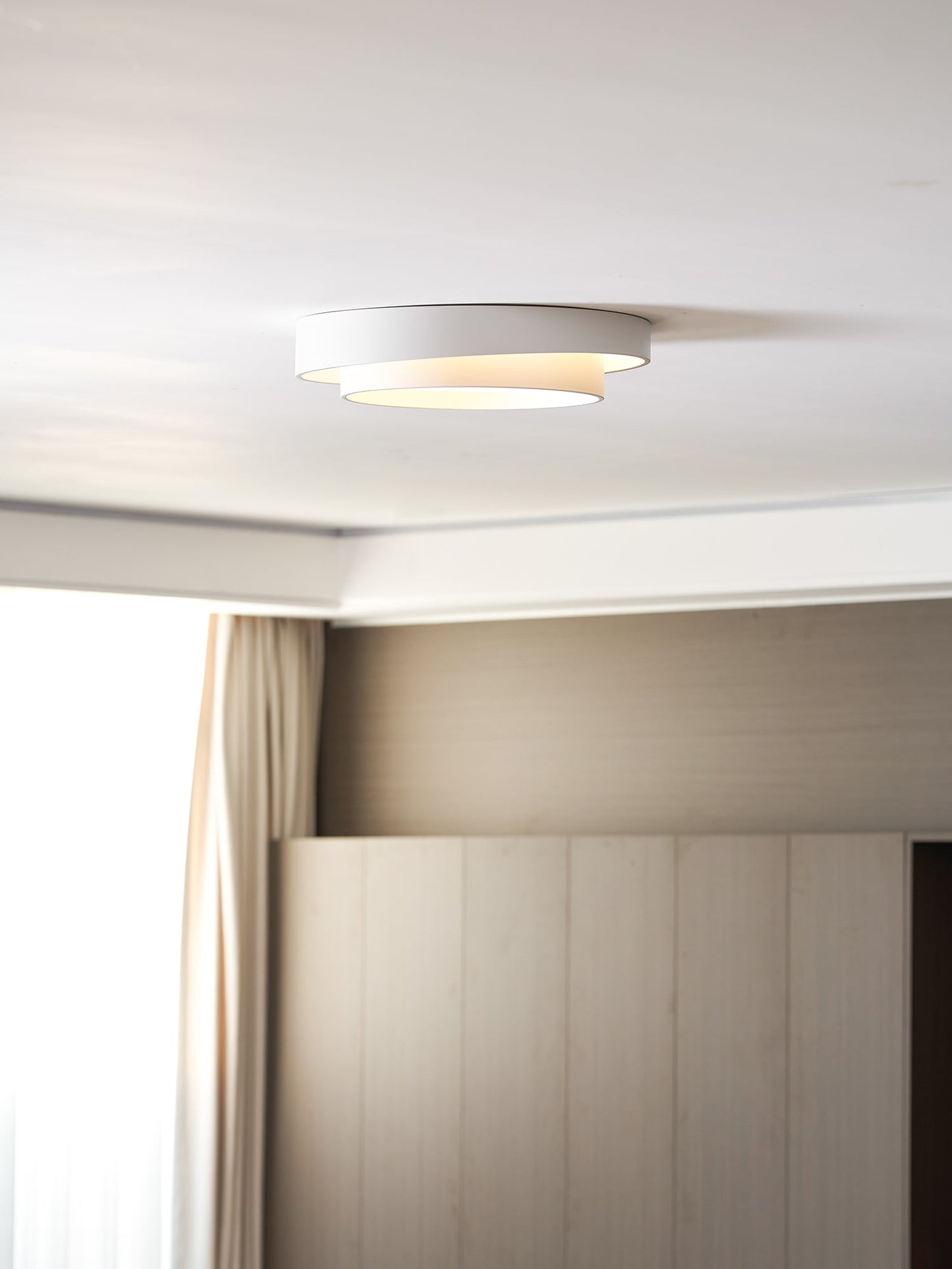 Ceiling Lamp Modern with Double Ring Design and Replaceable LED